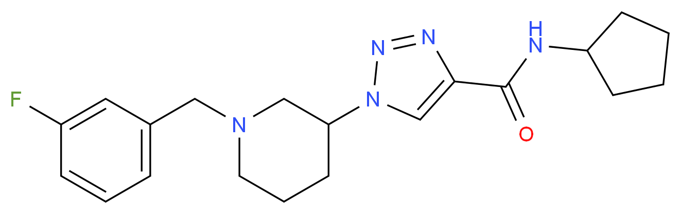 N-cyclopentyl-1-[1-(3-fluorobenzyl)-3-piperidinyl]-1H-1,2,3-triazole-4-carboxamide_Molecular_structure_CAS_)