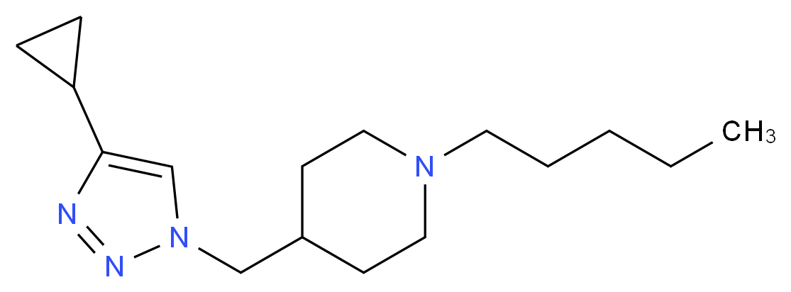 4-[(4-cyclopropyl-1H-1,2,3-triazol-1-yl)methyl]-1-pentylpiperidine_Molecular_structure_CAS_)