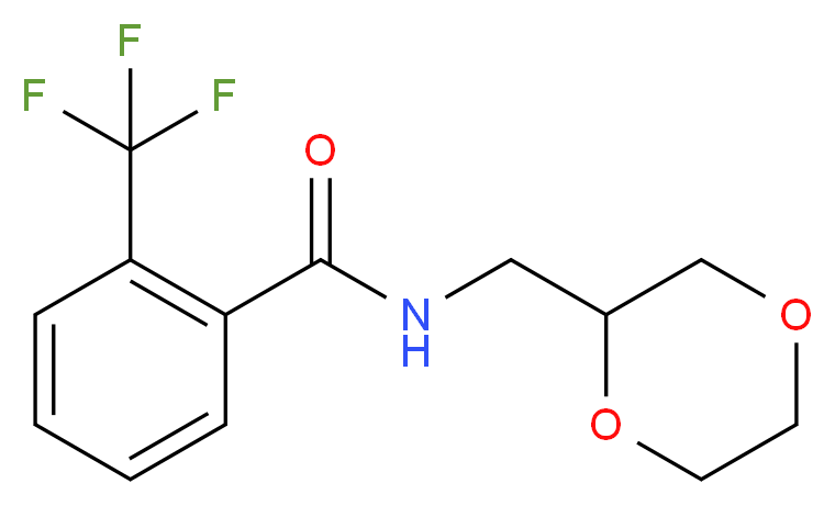 N-(1,4-dioxan-2-ylmethyl)-2-(trifluoromethyl)benzamide_Molecular_structure_CAS_)