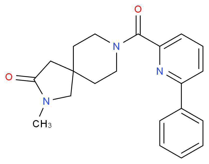2-methyl-8-[(6-phenyl-2-pyridinyl)carbonyl]-2,8-diazaspiro[4.5]decan-3-one_Molecular_structure_CAS_)