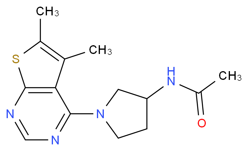 N-[1-(5,6-dimethylthieno[2,3-d]pyrimidin-4-yl)pyrrolidin-3-yl]acetamide_Molecular_structure_CAS_)
