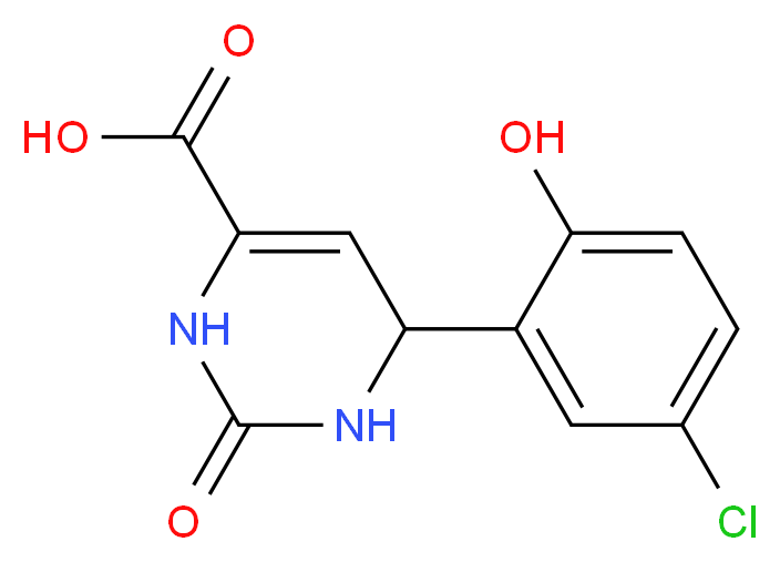 6-(5-Chloro-2-hydroxyphenyl)-2-oxo-1,2,3,6-tetrahydro-4-pyrimidinecarboxylic acid_Molecular_structure_CAS_)