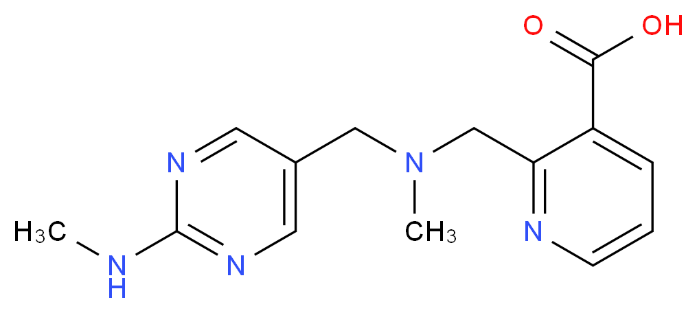 2-[(methyl{[2-(methylamino)pyrimidin-5-yl]methyl}amino)methyl]nicotinic acid_Molecular_structure_CAS_)