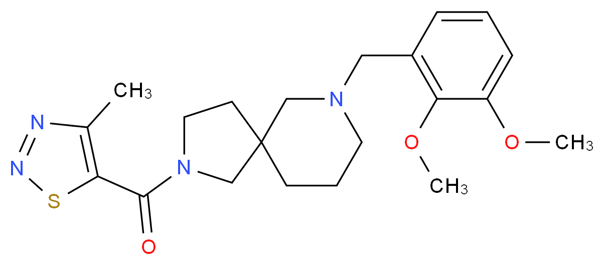 7-(2,3-dimethoxybenzyl)-2-[(4-methyl-1,2,3-thiadiazol-5-yl)carbonyl]-2,7-diazaspiro[4.5]decane_Molecular_structure_CAS_)