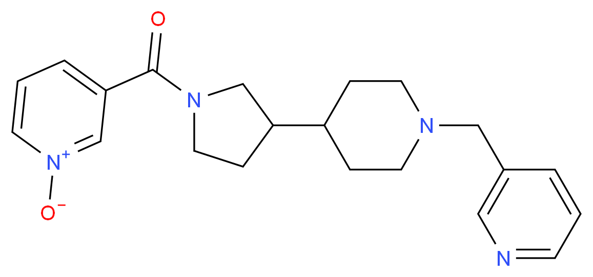 3-({3-[1-(3-pyridinylmethyl)-4-piperidinyl]-1-pyrrolidinyl}carbonyl)pyridine 1-oxide_Molecular_structure_CAS_)