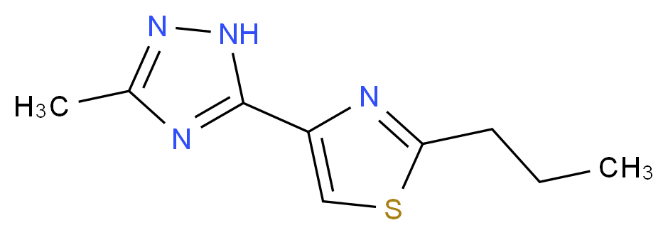 3-methyl-5-(2-propyl-1,3-thiazol-4-yl)-1H-1,2,4-triazole_Molecular_structure_CAS_)