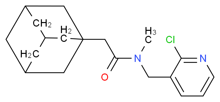 2-(1-adamantyl)-N-[(2-chloropyridin-3-yl)methyl]-N-methylacetamide_Molecular_structure_CAS_)