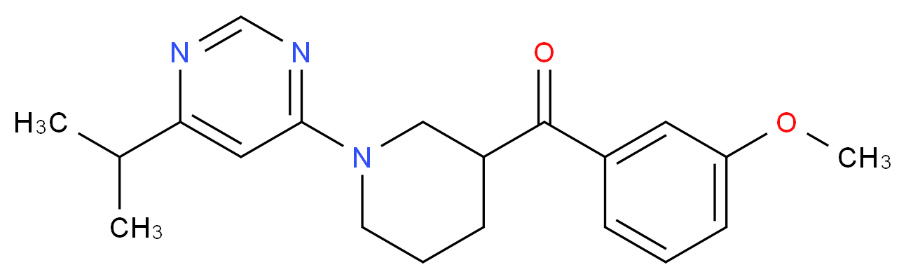 [1-(6-isopropylpyrimidin-4-yl)piperidin-3-yl](3-methoxyphenyl)methanone_Molecular_structure_CAS_)