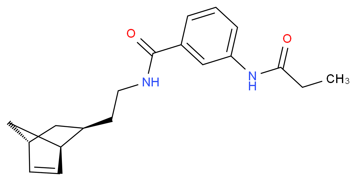 N-{2-[(1S*,2S*,4S*)-bicyclo[2.2.1]hept-5-en-2-yl]ethyl}-3-(propionylamino)benzamide_Molecular_structure_CAS_)
