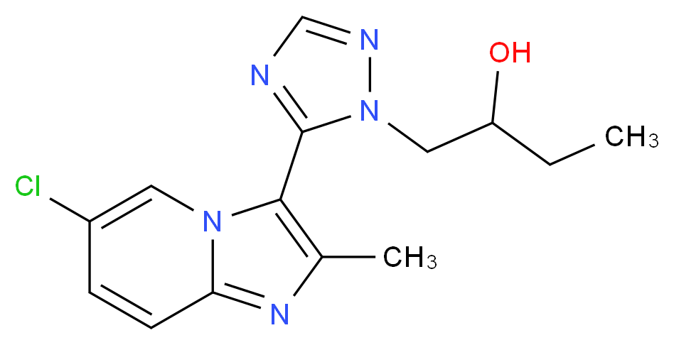 1-[5-(6-chloro-2-methylimidazo[1,2-a]pyridin-3-yl)-1H-1,2,4-triazol-1-yl]butan-2-ol_Molecular_structure_CAS_)