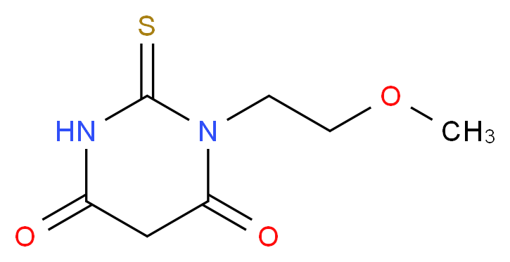 1-(2-Methoxy-ethyl)-2-thioxo-dihydro-pyrimidine-4,6-dione_Molecular_structure_CAS_)