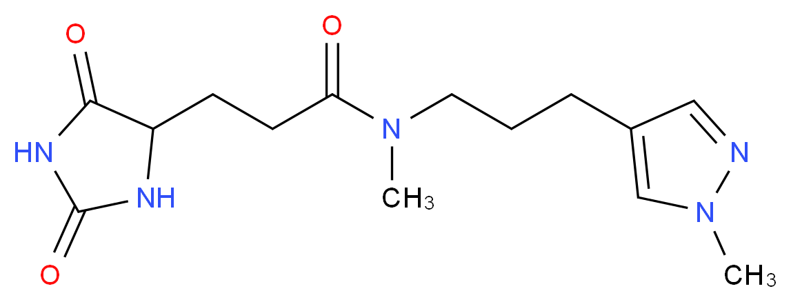 3-(2,5-dioxo-4-imidazolidinyl)-N-methyl-N-[3-(1-methyl-1H-pyrazol-4-yl)propyl]propanamide_Molecular_structure_CAS_)