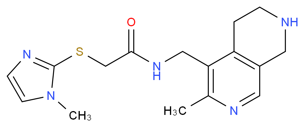 2-[(1-methyl-1H-imidazol-2-yl)thio]-N-[(3-methyl-5,6,7,8-tetrahydro-2,7-naphthyridin-4-yl)methyl]acetamide_Molecular_structure_CAS_)