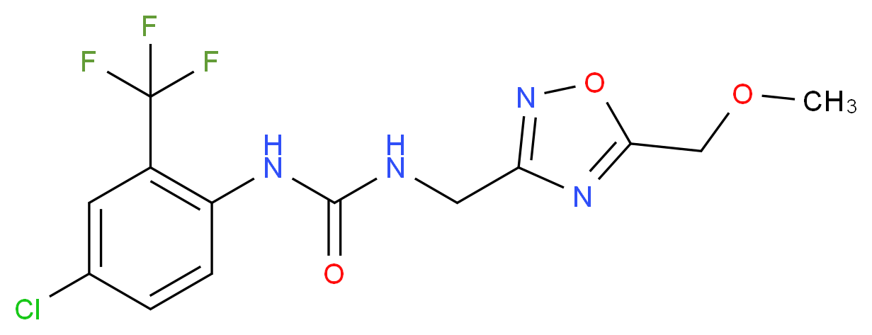N-[4-chloro-2-(trifluoromethyl)phenyl]-N'-{[5-(methoxymethyl)-1,2,4-oxadiazol-3-yl]methyl}urea_Molecular_structure_CAS_)