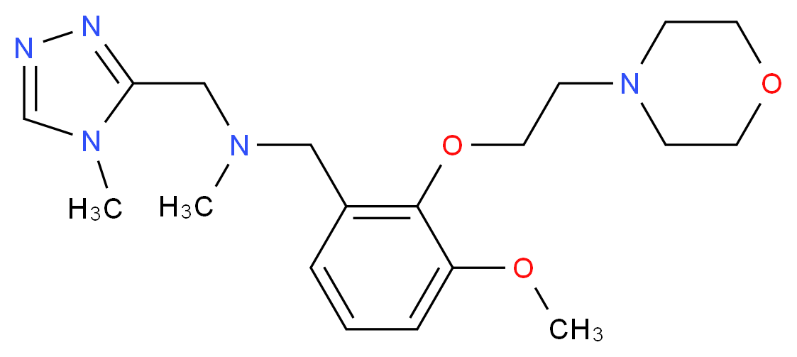 1-[3-methoxy-2-(2-morpholin-4-ylethoxy)phenyl]-N-methyl-N-[(4-methyl-4H-1,2,4-triazol-3-yl)methyl]methanamine_Molecular_structure_CAS_)