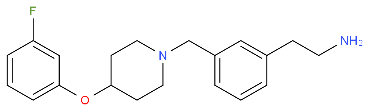 2-(3-{[4-(3-fluorophenoxy)-1-piperidinyl]methyl}phenyl)ethanamine_Molecular_structure_CAS_)