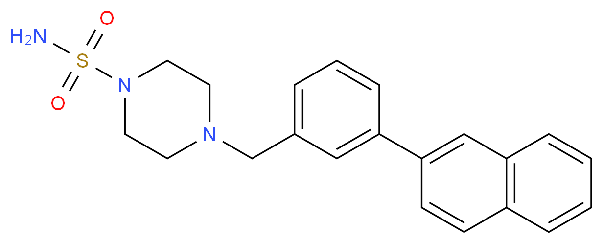4-[3-(2-naphthyl)benzyl]piperazine-1-sulfonamide_Molecular_structure_CAS_)