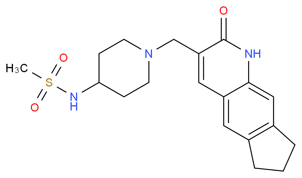 N-{1-[(2-oxo-2,6,7,8-tetrahydro-1H-cyclopenta[g]quinolin-3-yl)methyl]piperidin-4-yl}methanesulfonamide_Molecular_structure_CAS_)