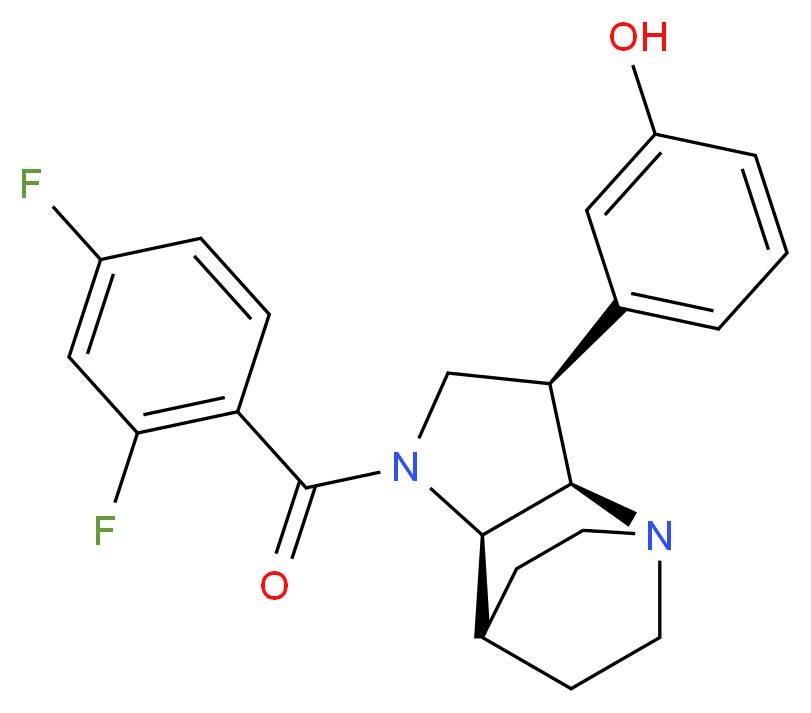 3-[(3R*,3aR*,7aR*)-1-(2,4-difluorobenzoyl)octahydro-4,7-ethanopyrrolo[3,2-b]pyridin-3-yl]phenol_Molecular_structure_CAS_)