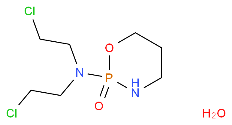 2-[bis(2-chloroethyl)amino]-1,3,2$l^{5}-oxazaphosphinan-2-one hydrate_Molecular_structure_CAS_)