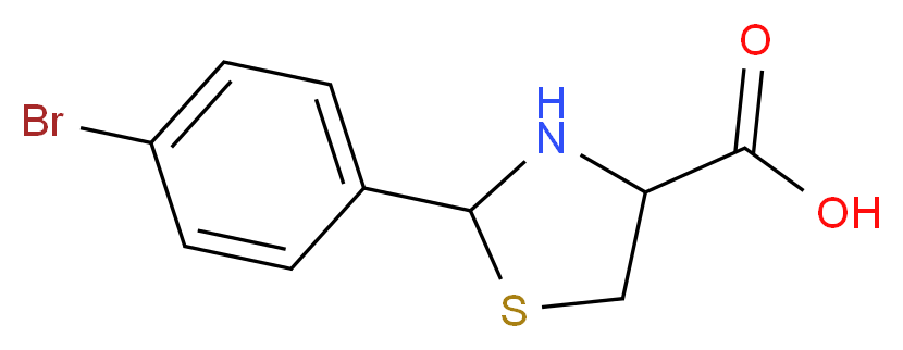 (R)-2-(4-Bromo-phenyl)-thiazolidine-4-carboxylic acid_Molecular_structure_CAS_)