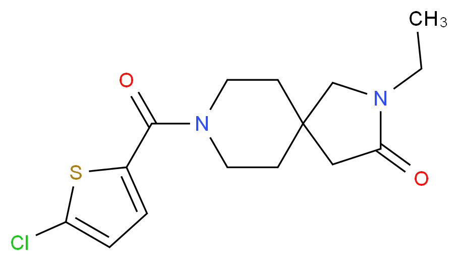 8-[(5-chloro-2-thienyl)carbonyl]-2-ethyl-2,8-diazaspiro[4.5]decan-3-one_Molecular_structure_CAS_)