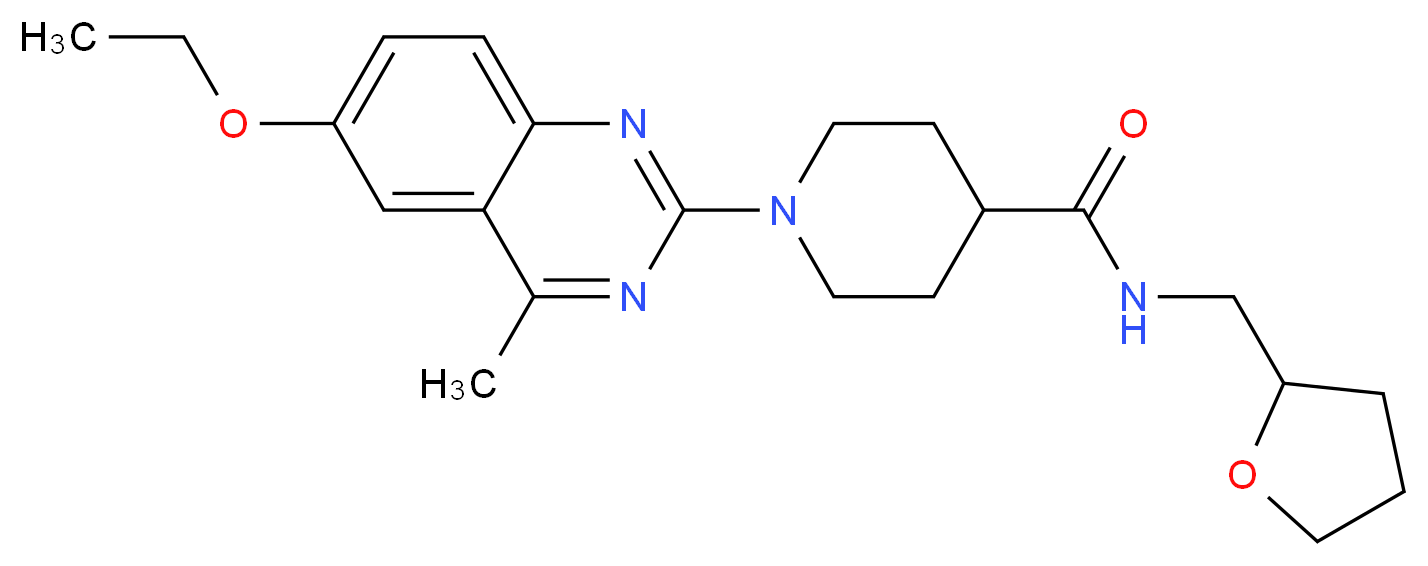 1-(6-ethoxy-4-methyl-2-quinazolinyl)-N-(tetrahydro-2-furanylmethyl)-4-piperidinecarboxamide_Molecular_structure_CAS_)