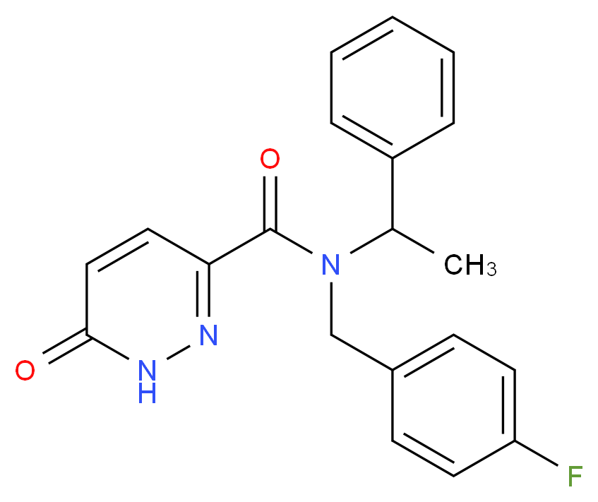N-(4-fluorobenzyl)-6-oxo-N-(1-phenylethyl)-1,6-dihydropyridazine-3-carboxamide_Molecular_structure_CAS_)