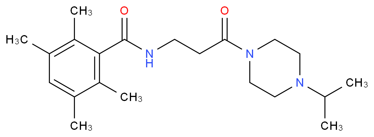 N-[3-(4-isopropylpiperazin-1-yl)-3-oxopropyl]-2,3,5,6-tetramethylbenzamide_Molecular_structure_CAS_)