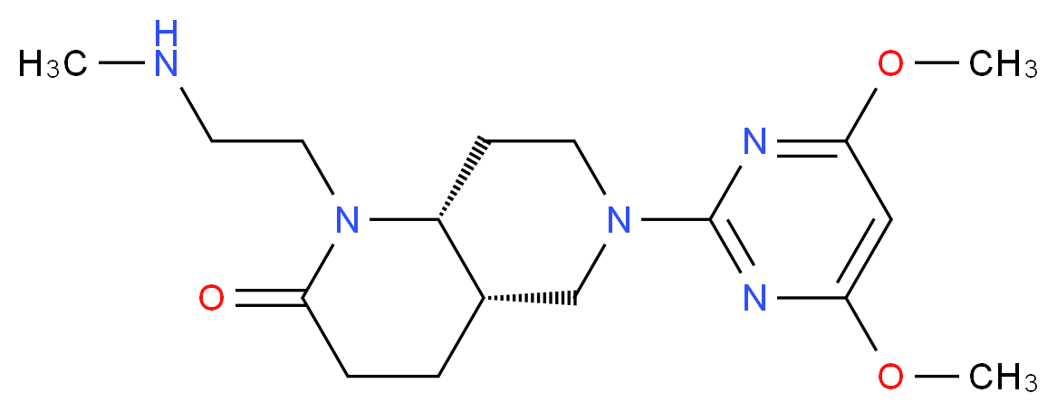 (4aS*,8aR*)-6-(4,6-dimethoxypyrimidin-2-yl)-1-[2-(methylamino)ethyl]octahydro-1,6-naphthyridin-2(1H)-one_Molecular_structure_CAS_)