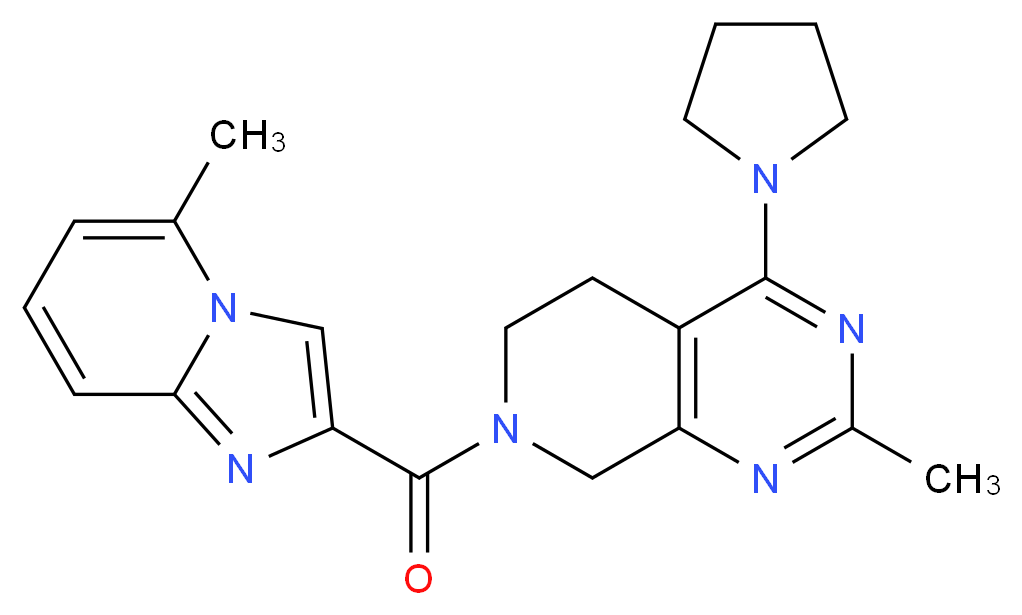 2-methyl-7-[(5-methylimidazo[1,2-a]pyridin-2-yl)carbonyl]-4-pyrrolidin-1-yl-5,6,7,8-tetrahydropyrido[3,4-d]pyrimidine_Molecular_structure_CAS_)