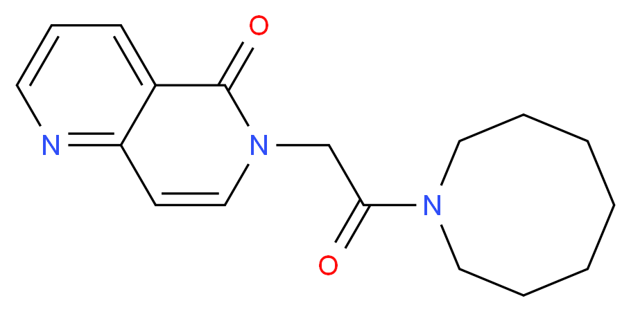 6-(2-azocan-1-yl-2-oxoethyl)-1,6-naphthyridin-5(6H)-one_Molecular_structure_CAS_)