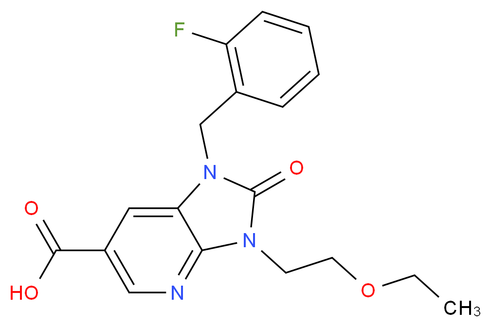 3-(2-ethoxyethyl)-1-(2-fluorobenzyl)-2-oxo-2,3-dihydro-1H-imidazo[4,5-b]pyridine-6-carboxylic acid_Molecular_structure_CAS_)