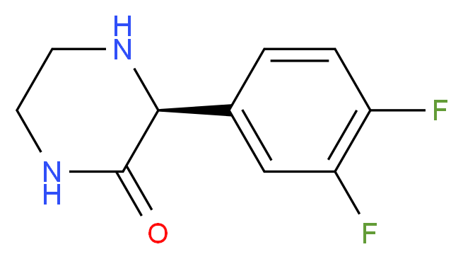 (S)-3-(3,4-DIFLUORO-PHENYL)-PIPERAZIN-2-ONE_Molecular_structure_CAS_)