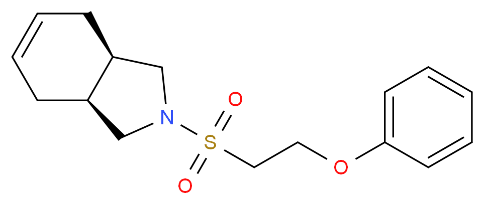 (3aR*,7aS*)-2-[(2-phenoxyethyl)sulfonyl]-2,3,3a,4,7,7a-hexahydro-1H-isoindole_Molecular_structure_CAS_)