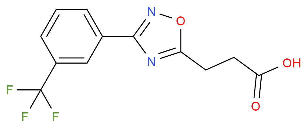 3-{3-[3-(Trifluoromethyl)phenyl]-1,2,4-oxadiazol-5-yl}propanoic acid_Molecular_structure_CAS_)