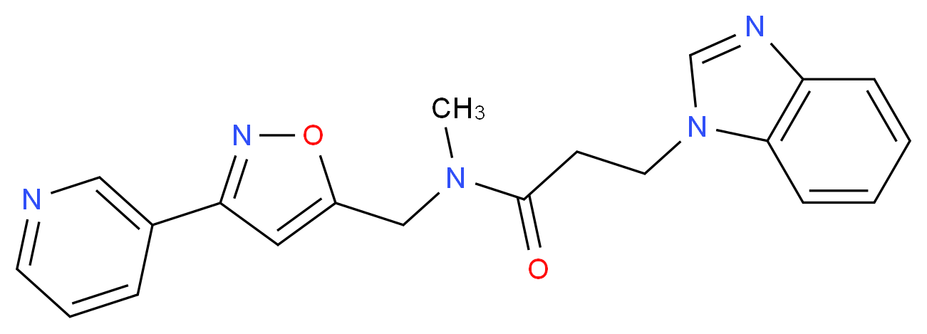 3-(1H-benzimidazol-1-yl)-N-methyl-N-{[3-(3-pyridinyl)-5-isoxazolyl]methyl}propanamide_Molecular_structure_CAS_)