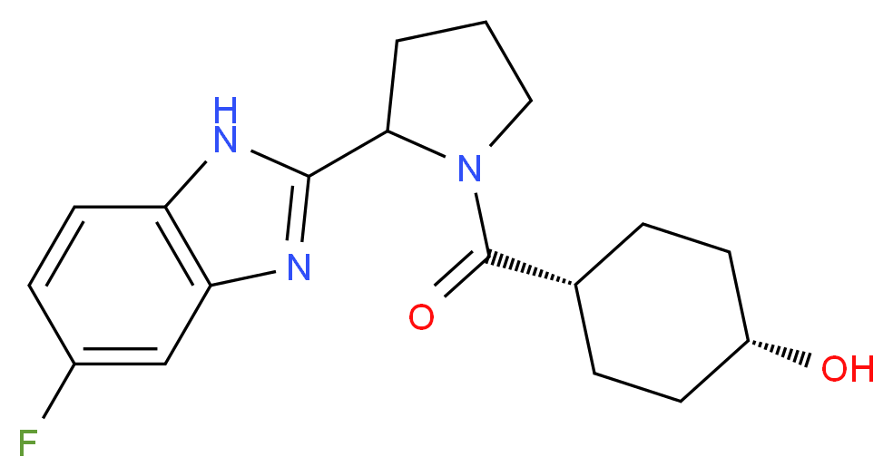 cis-4-{[2-(5-fluoro-1H-benzimidazol-2-yl)-1-pyrrolidinyl]carbonyl}cyclohexanol_Molecular_structure_CAS_)
