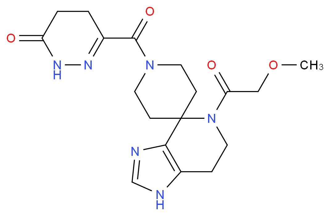 6-{[5-(methoxyacetyl)-1,5,6,7-tetrahydro-1'H-spiro[imidazo[4,5-c]pyridine-4,4'-piperidin]-1'-yl]carbonyl}-4,5-dihydropyridazin-3(2H)-one_Molecular_structure_CAS_)