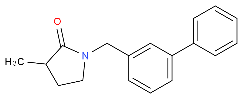 1-(biphenyl-3-ylmethyl)-3-methylpyrrolidin-2-one_Molecular_structure_CAS_)