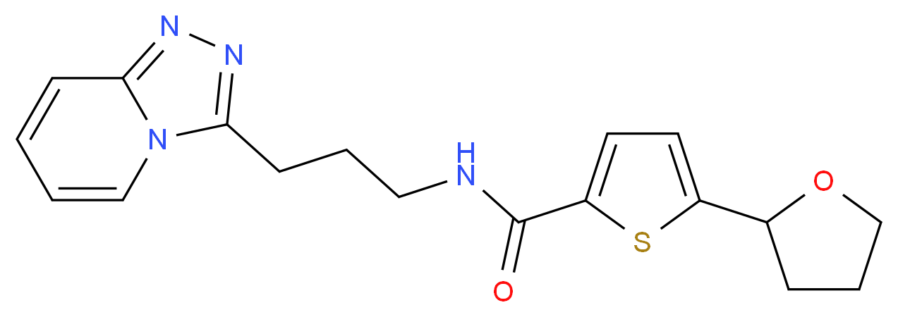 5-(tetrahydro-2-furanyl)-N-(3-[1,2,4]triazolo[4,3-a]pyridin-3-ylpropyl)-2-thiophenecarboxamide_Molecular_structure_CAS_)