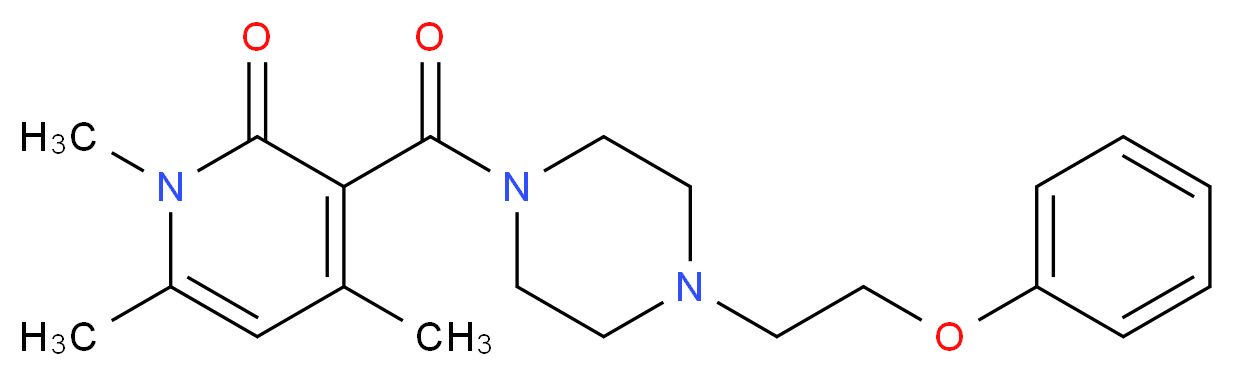 1,4,6-trimethyl-3-{[4-(2-phenoxyethyl)-1-piperazinyl]carbonyl}-2(1H)-pyridinone_Molecular_structure_CAS_)