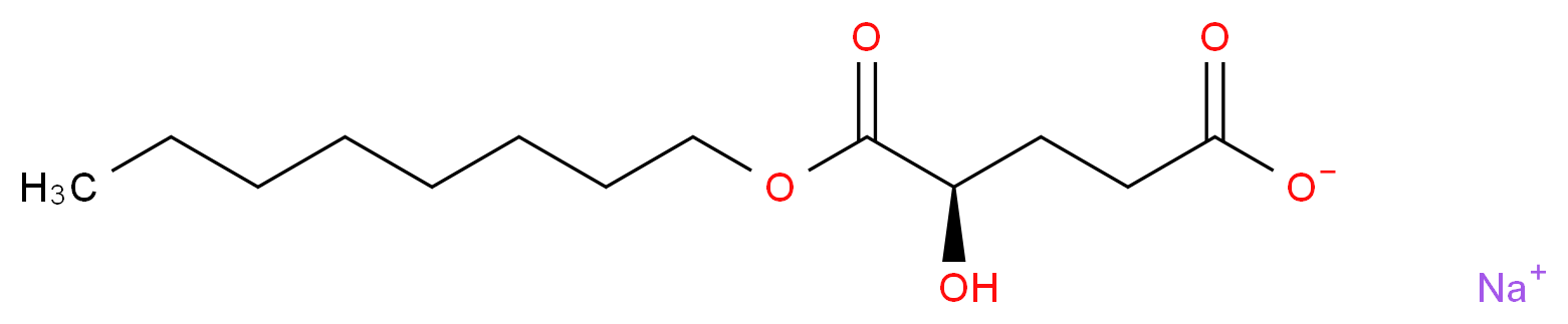 (2R)-2-Hydroxyglutaric Acid Octyl Ester Sodium Salt_Molecular_structure_CAS_)