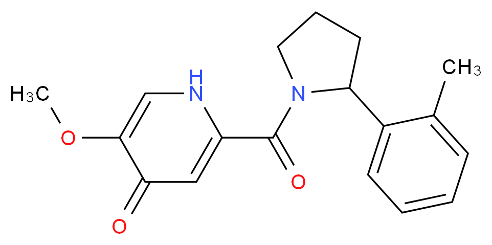 5-methoxy-2-{[2-(2-methylphenyl)pyrrolidin-1-yl]carbonyl}pyridin-4(1H)-one_Molecular_structure_CAS_)