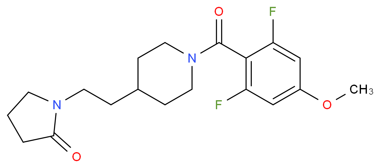 1-{2-[1-(2,6-difluoro-4-methoxybenzoyl)-4-piperidinyl]ethyl}-2-pyrrolidinone_Molecular_structure_CAS_)