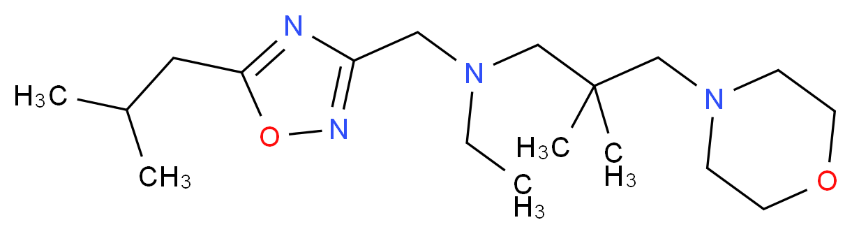(2,2-dimethyl-3-morpholin-4-ylpropyl)ethyl[(5-isobutyl-1,2,4-oxadiazol-3-yl)methyl]amine_Molecular_structure_CAS_)