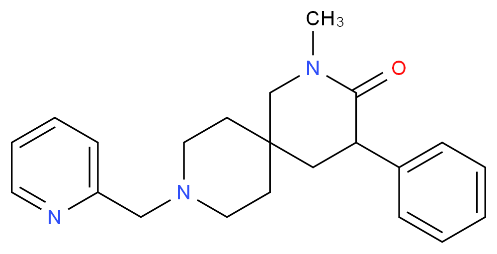 2-methyl-4-phenyl-9-(2-pyridinylmethyl)-2,9-diazaspiro[5.5]undecan-3-one_Molecular_structure_CAS_)