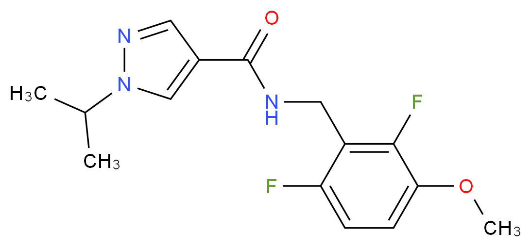 N-(2,6-difluoro-3-methoxybenzyl)-1-isopropyl-1H-pyrazole-4-carboxamide_Molecular_structure_CAS_)
