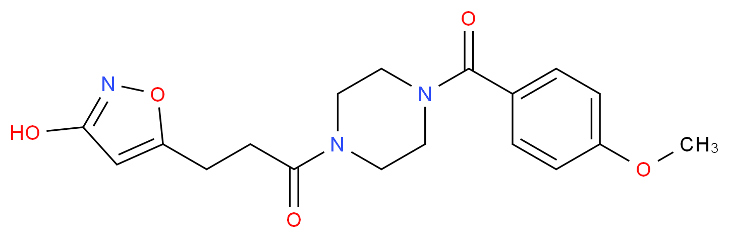 5-{3-[4-(4-methoxybenzoyl)-1-piperazinyl]-3-oxopropyl}-3-isoxazolol_Molecular_structure_CAS_)