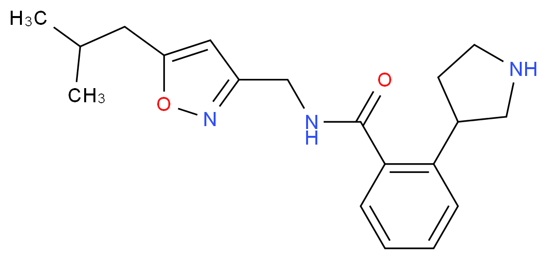 N-[(5-isobutyl-3-isoxazolyl)methyl]-2-(3-pyrrolidinyl)benzamide_Molecular_structure_CAS_)